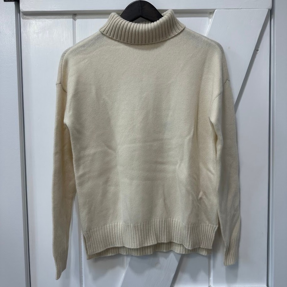 J. McLaughlin Womens Clara Sweater Size XS Off White Solid 100% Cashmere NEW